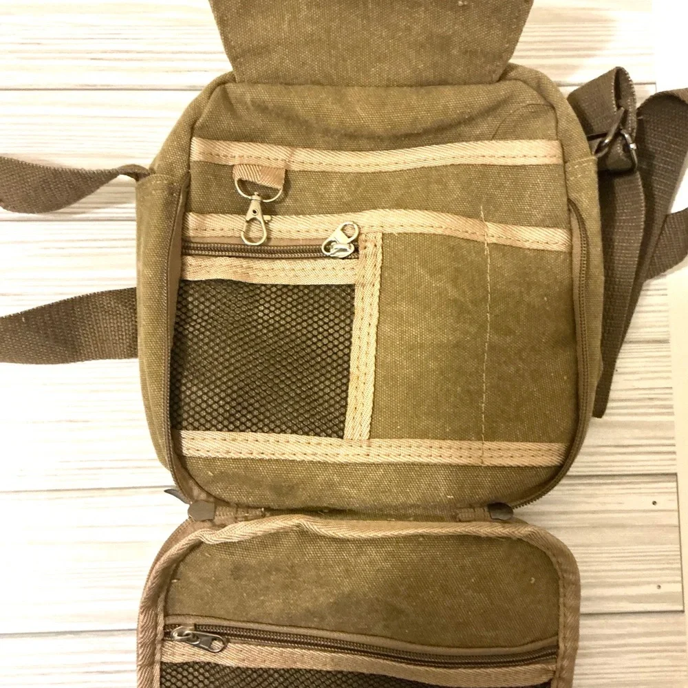 Men’s Crossbody Hiking/ Camping Bag with Adjustable Strap and Vintage Appeal